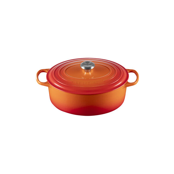 Signature st&oslash;pejern oval gryte &Oslash; 31 cm, volcanic, Le Creuset
