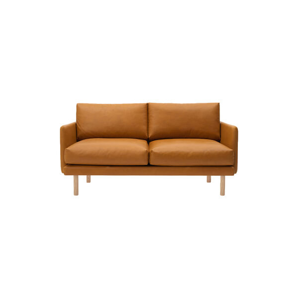 Emo 2-seter sofa, Dakar Cognac/naturoljet eik, Bruunmunch Furniture