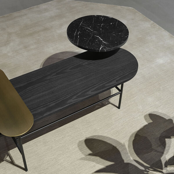 Palette JH7 sofabord, sort/messing, &Tradition