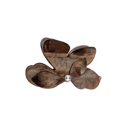Orchid Flower H&aring;rklemme, chocolate brown w/crystal, DARK department