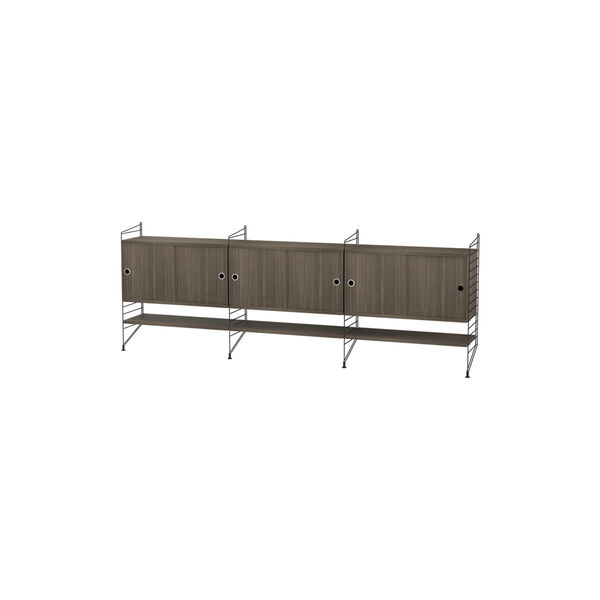 Living Bundle F, black/walnut Living Bundle F, black/walnut, String Furniture
