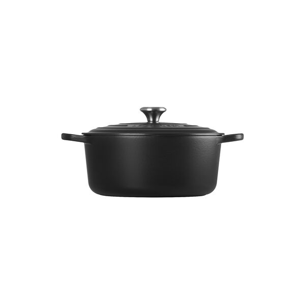 Signature st&oslash;pejern rund gryte &Oslash; 28 cm, matte black, Le Creuset