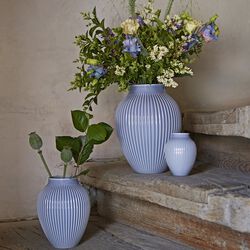 Knabstrup vase ripple, lavender, Knabstrup Keramik