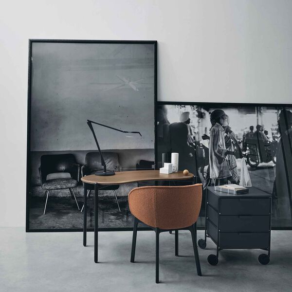 MOBIL MAT kommde med skuffer, black mat, Kartell