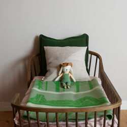 Krokodille Halvpledd, Green/Naturale, R&oslash;ros Tweed