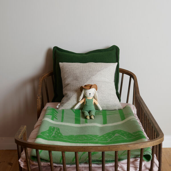 Krokodille Halvpledd, Green/Naturale, R&oslash;ros Tweed