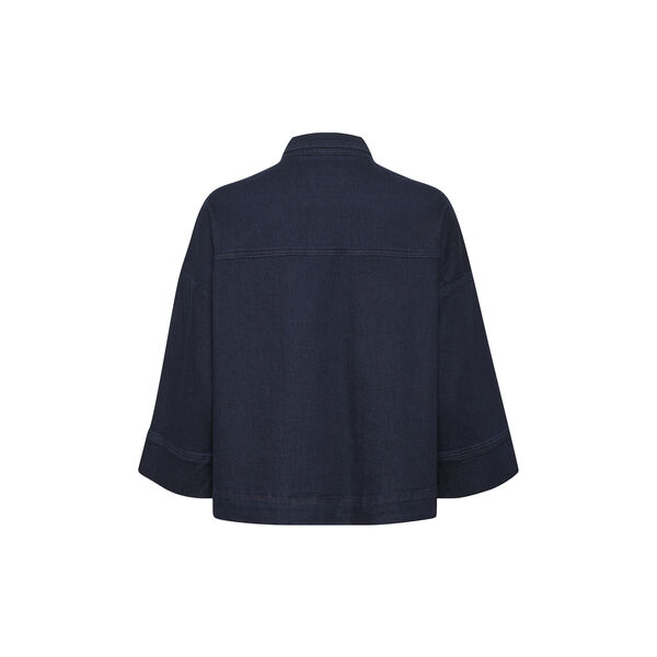 LaraMW kor skjorte 115, m&oslash;rkebl&aring; uvasket, My Essential Wardrobe