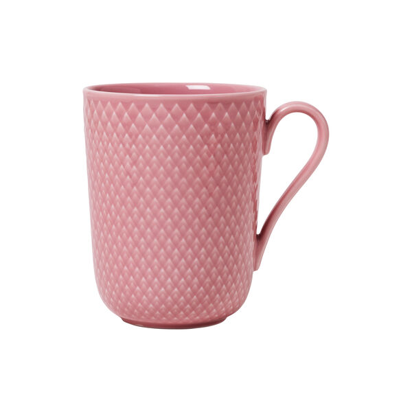 Rhombe Color krus med hank, rosa Rhombe Color krus med hank, rosa, Lyngby Porcelæn