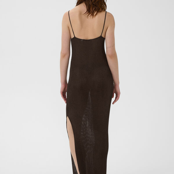 GZsilvi singlet dress, deep brown metallic, Gestuz