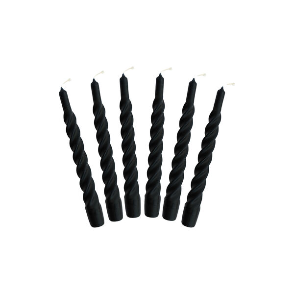 Candles With A Twist lys, matt black Candles With A Twist lys, matt black, Kunstindustrien
