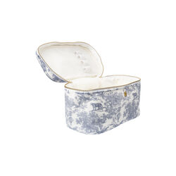 Velvet Vanity Bag Large, country blue savannah pattern, DARK department