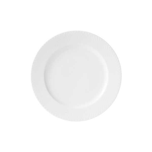 Rhombe middagstallerken Ø 27 cm, hvit Rhombe middagstallerken Ø 27 cm, hvit, Lyngby Porcelæn