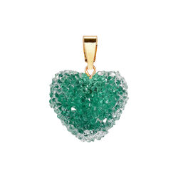 Jelly Heart Pendant Classic Connector, cactus, Crystal Haze