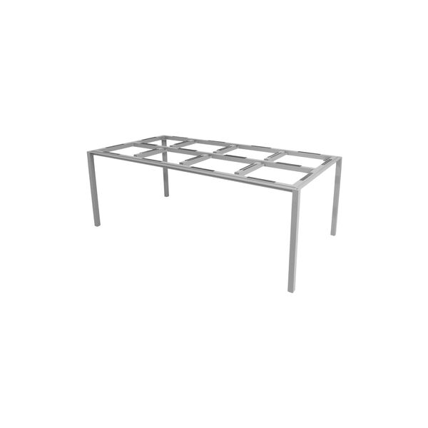 Pure spisebordunderstel 200x100 cm, lys gr&aring;/aluminium, Cane-line