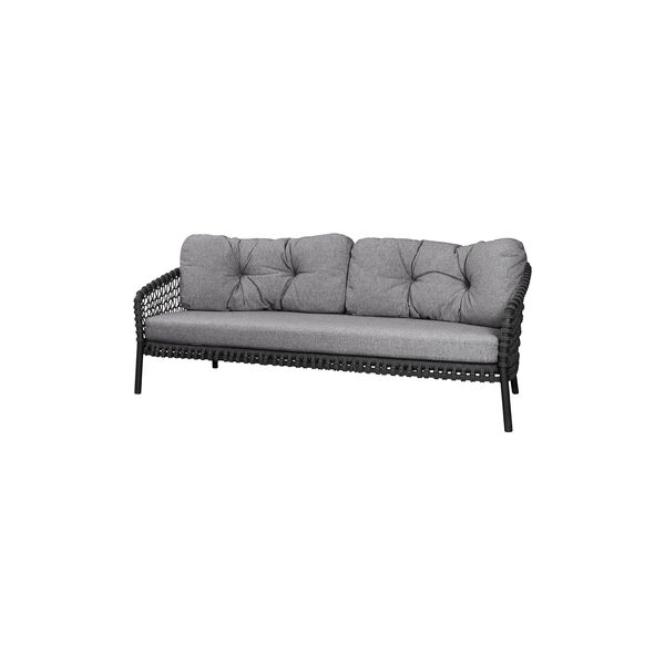 Ocean Large 3-seater Sofa, dark grey, Cane-line