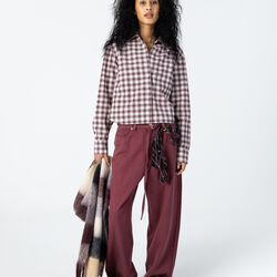 Classic shirt - checked, creme/ bordeaux check, Coster Copenhagen