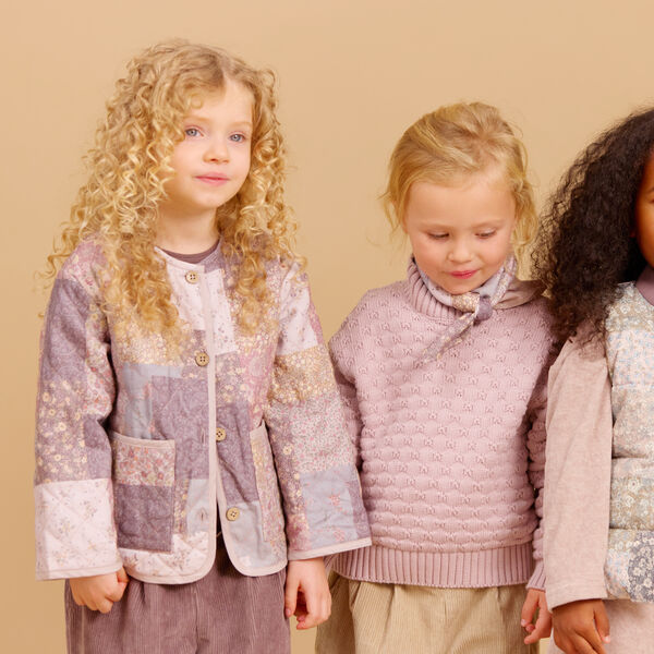 Chunky Knit Pullover Abby, soft lilac, Wheat