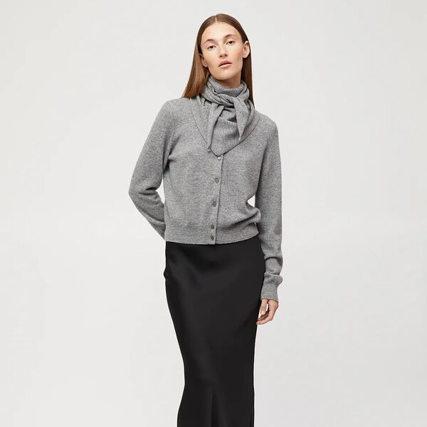 Memoir Cashmere Scarf, gray melange Memoir Cashmere Scarf, gray melange, FWSS