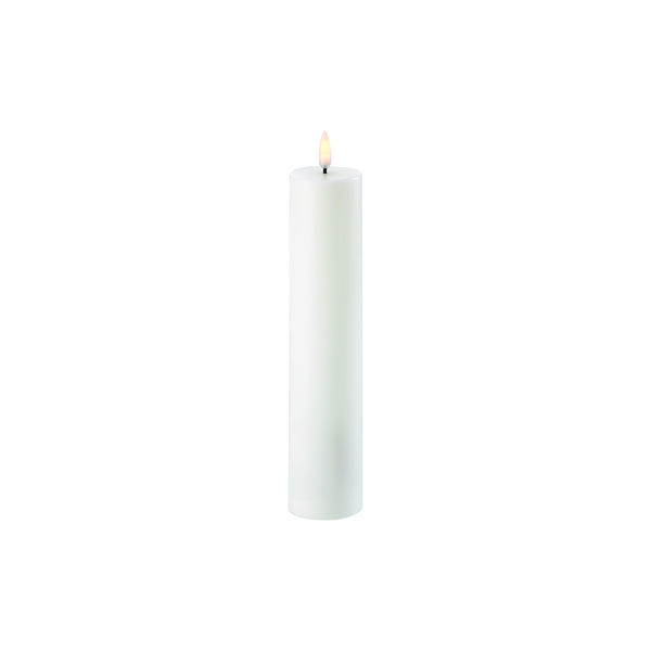 LED Pillar Candle 22 cm, nordic white, Uyuni Lighting