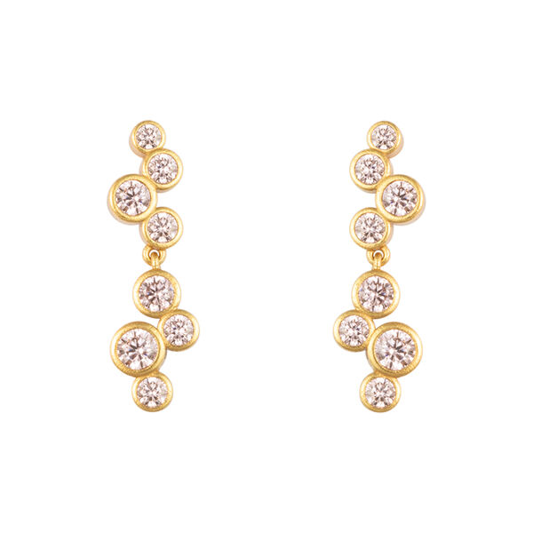 STOLEN STARLIGHT EARRINGS GILDED, peach, House of Vincent