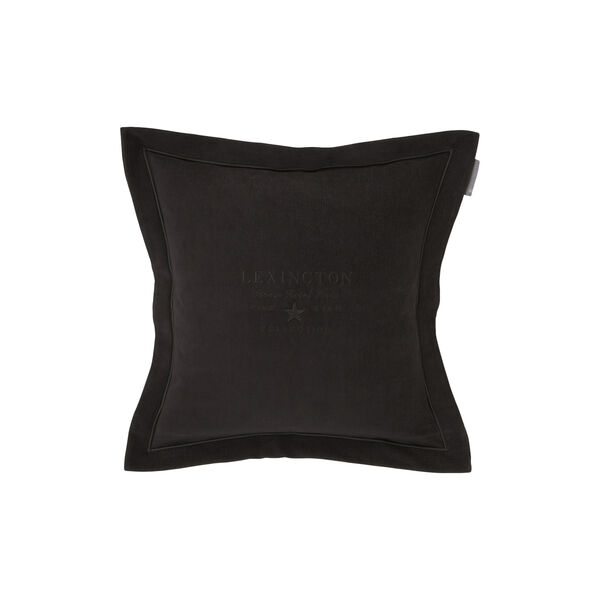 Hotel Velvet Sham with Embroidery, dark gray, Lexington