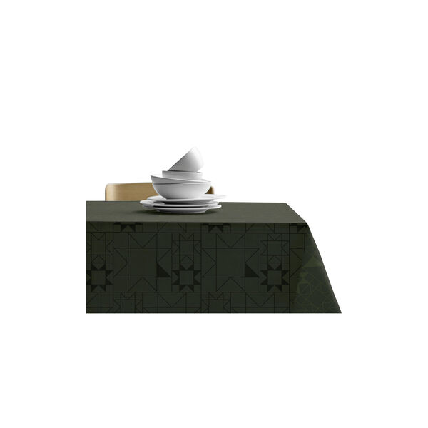 Star Damask duk, forest green, S&ouml;dahl