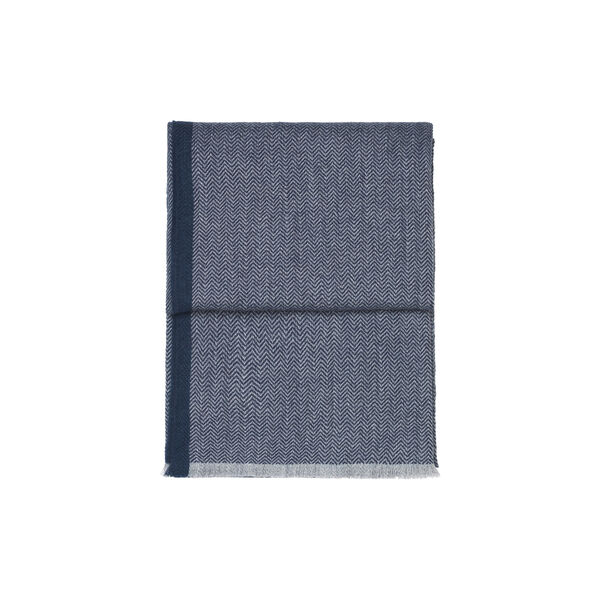 Herringbone pledd, dark blue/grey, ELVANG