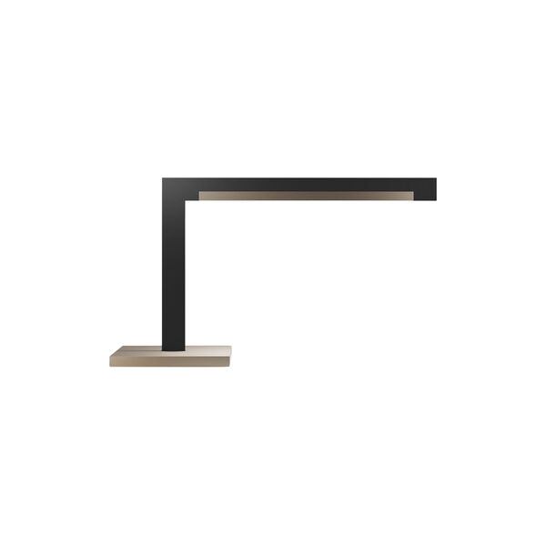 INLAY T2 LINEAR bordlampe, matt black/satin gold, LIGHT-POINT