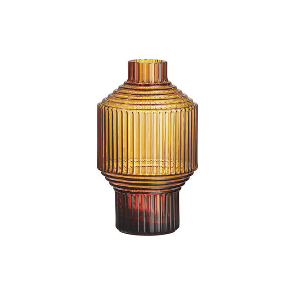 Pavillion Vase, dark amber, Kosta Boda