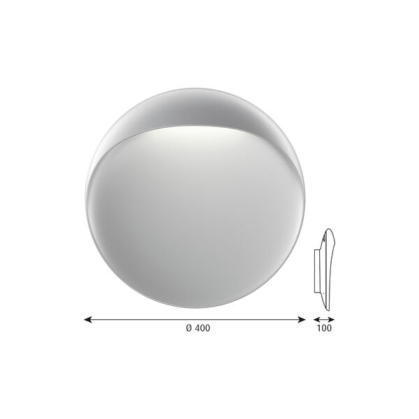 Flindt vegglampe L, aluminium, Louis Poulsen